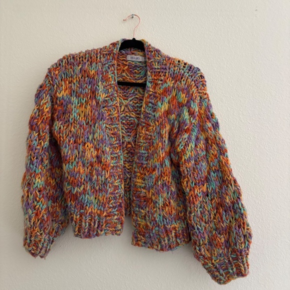 VRG Girl Multicolor Knit Cardigan - Picture 3 of 7